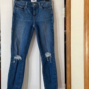 Paige, skinny distressed denim, size 26